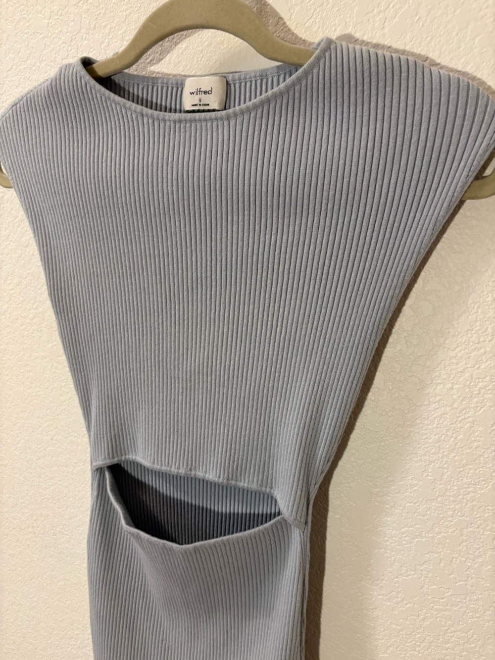 Aritzia Wilfred Free Cut-Out Knit Mini Dress - Picture 3 of 5